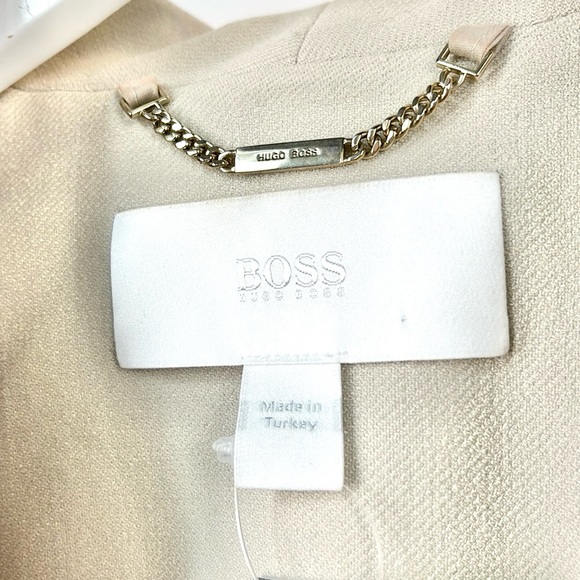 BOSS Hugo Boss Kallmi Beige Sleeveless Tie-Waist Trench Coat - Picture 13 of 15